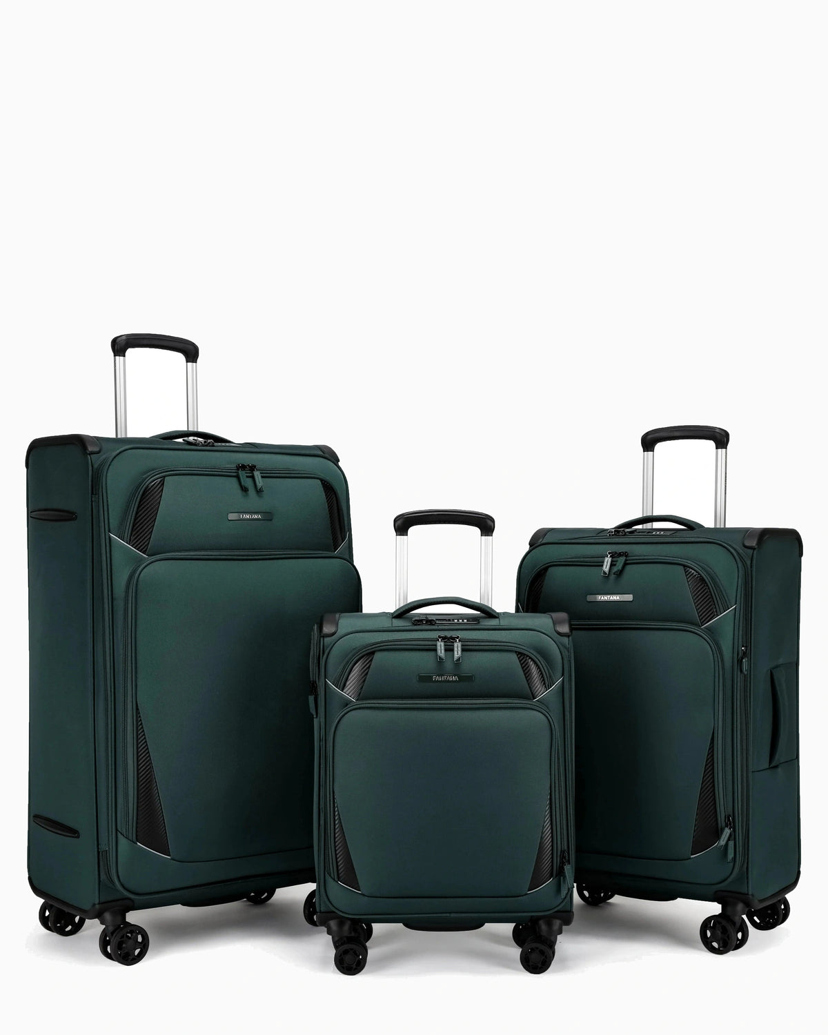 Forest — Starlet soft canvas suitcase set of 3, cabin, medium and large