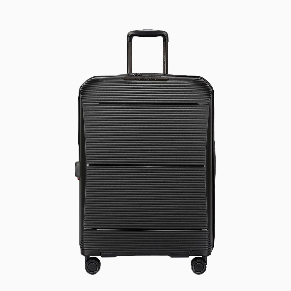Charcoal — Dallas hard shell suitcase, 68cm medium, front