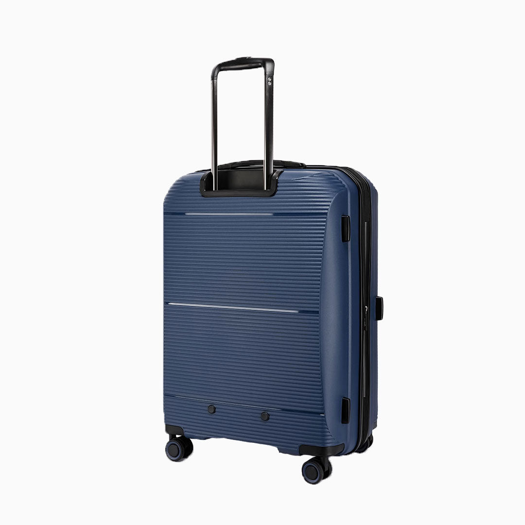 Navy — Dallas hard shell suitcase, 55.5cm cabin, front
