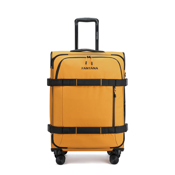 Mustard — Voyager Spinner Trolley Case, front
