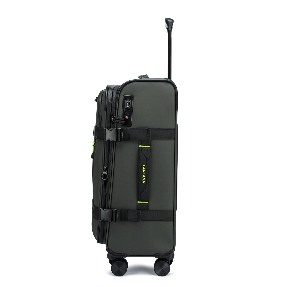 Olive — Voyager Spinner Trolley Case, side