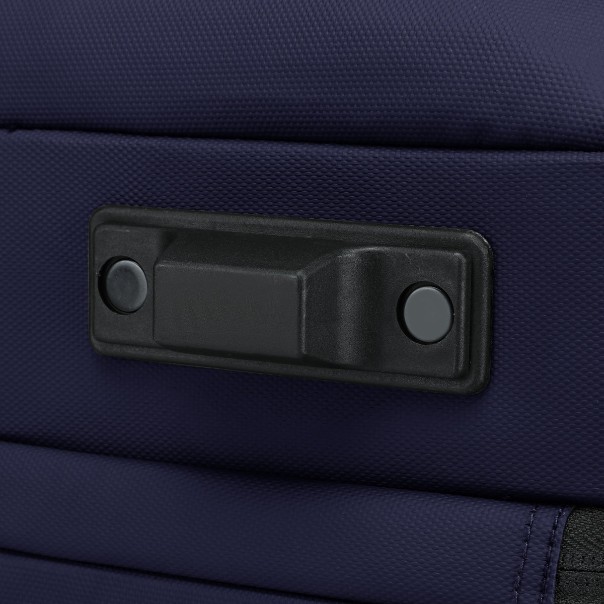 Navy — Voyager Backpack Trolley, telescopic handle release, detail
