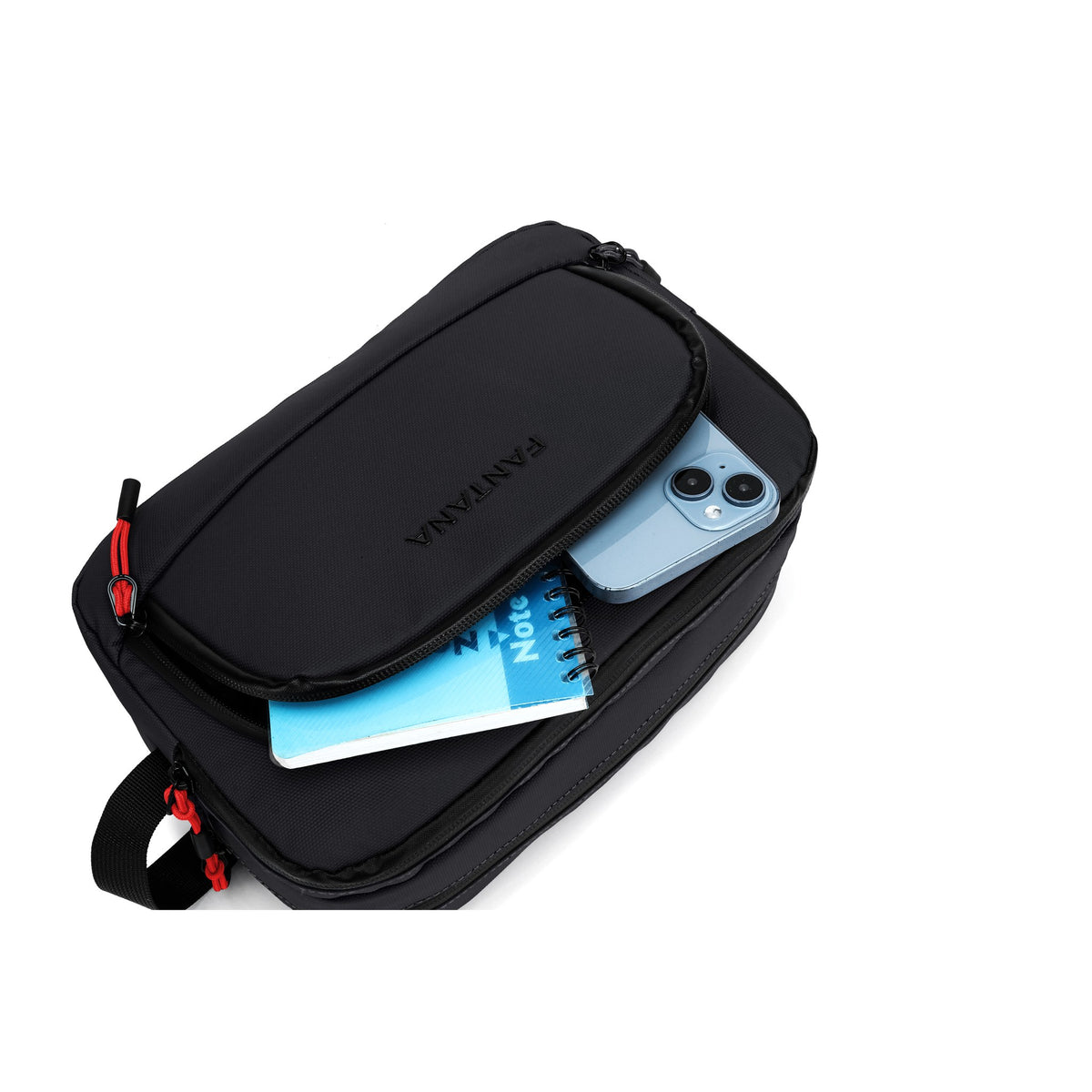 Charcoal — Voyager Washbag, packed
