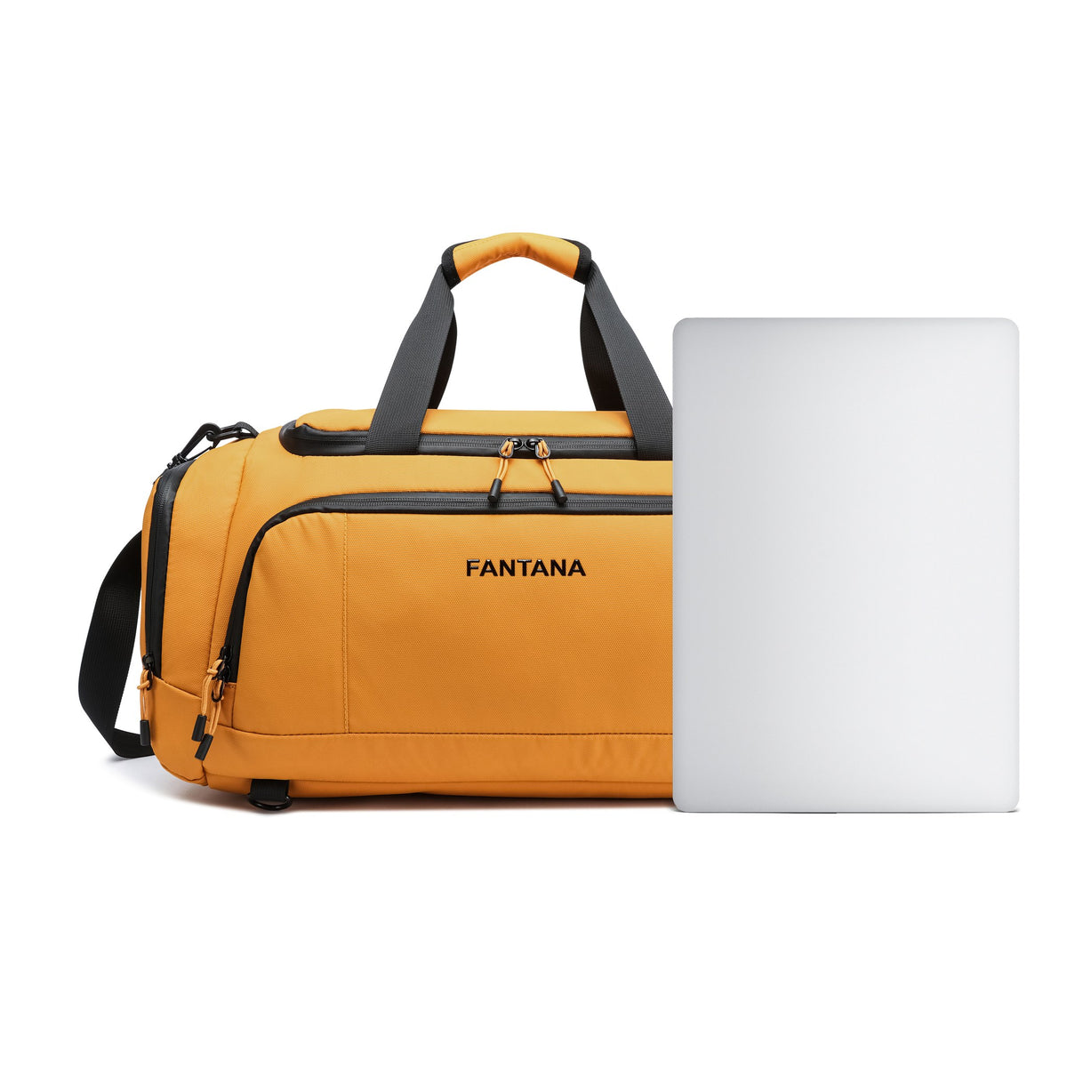 Mustard — Voyager Holdall, shown to scale