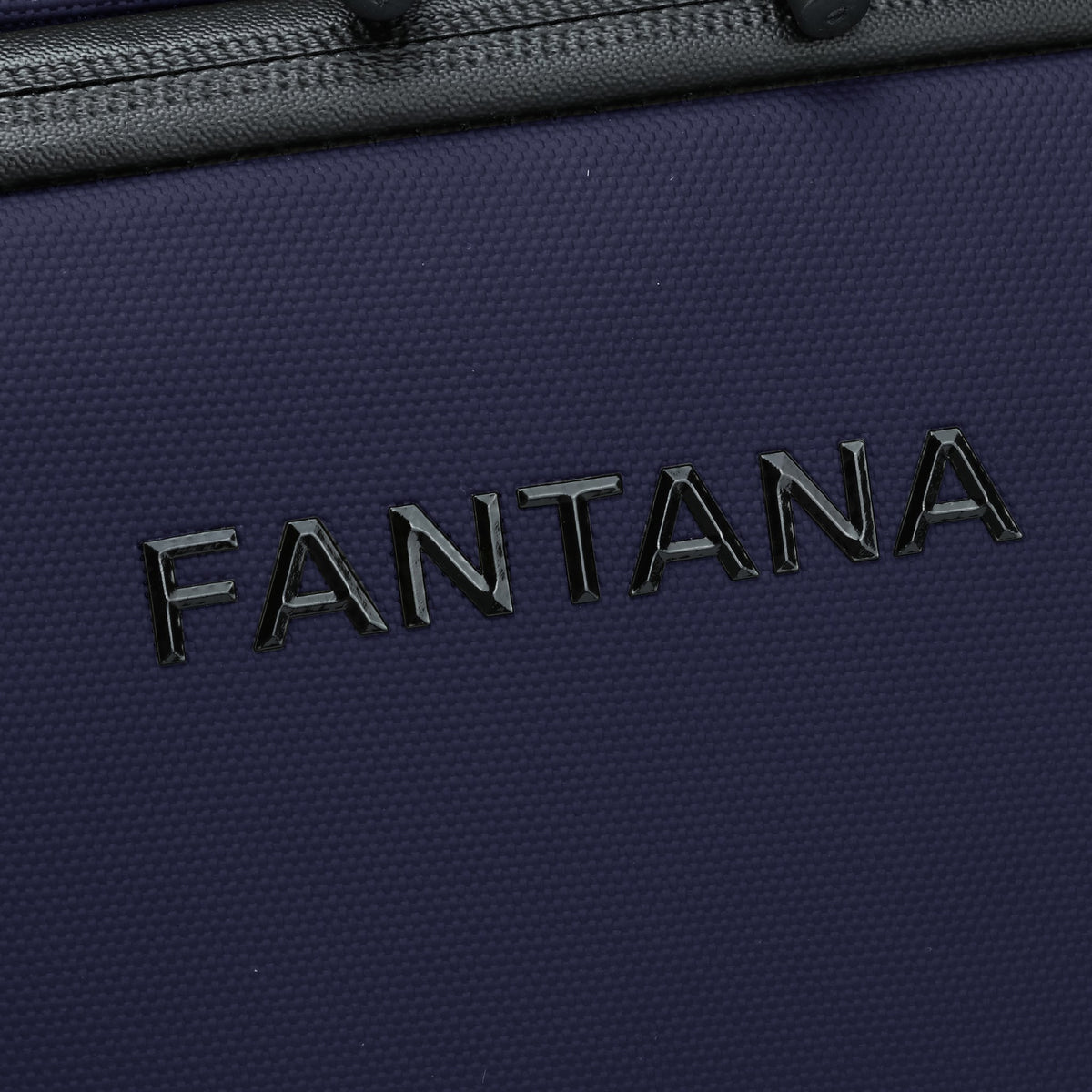 Navy — Voyager Holdall, embossed logo, detail