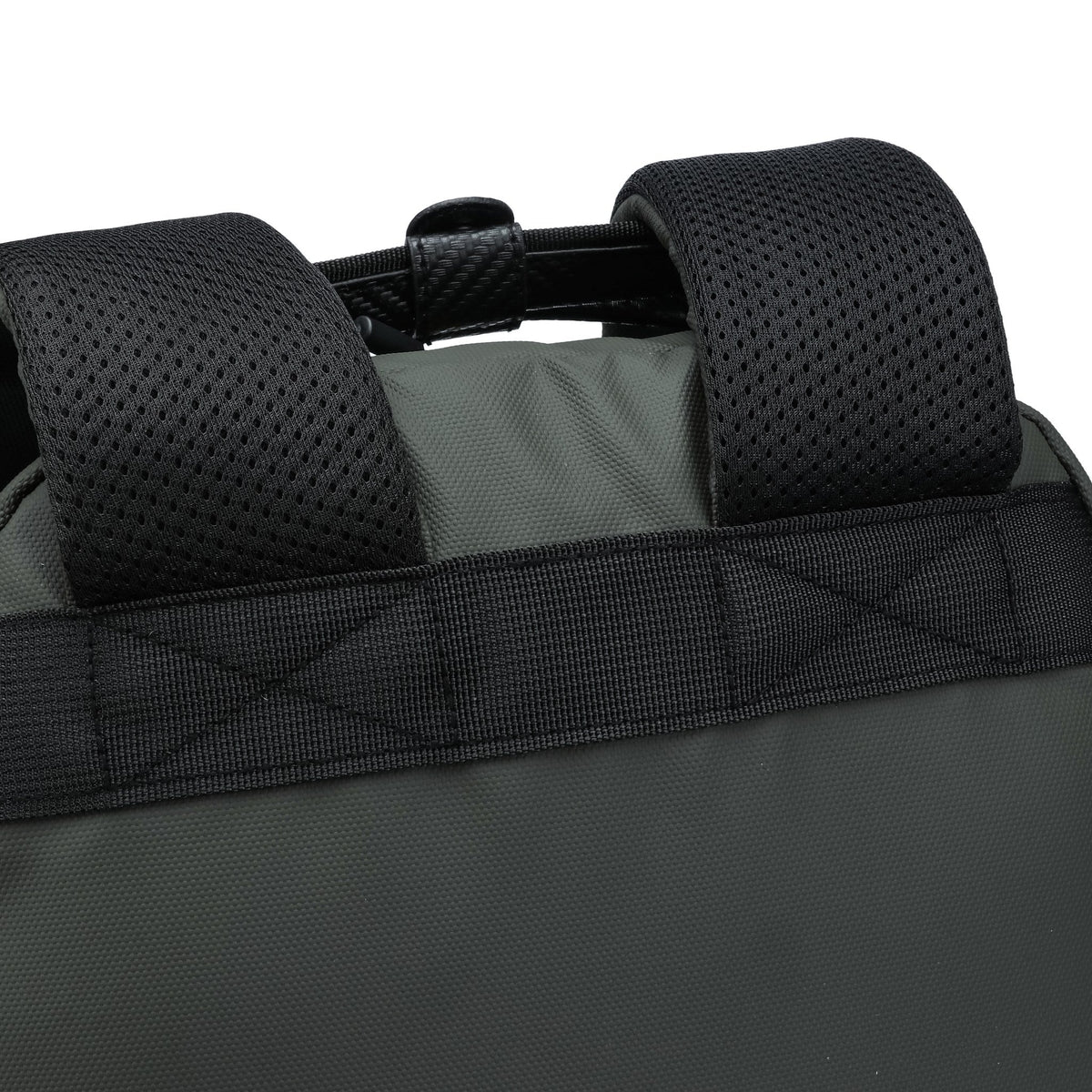 Olive — Voyager Backpack, padded shoulder straps, detail