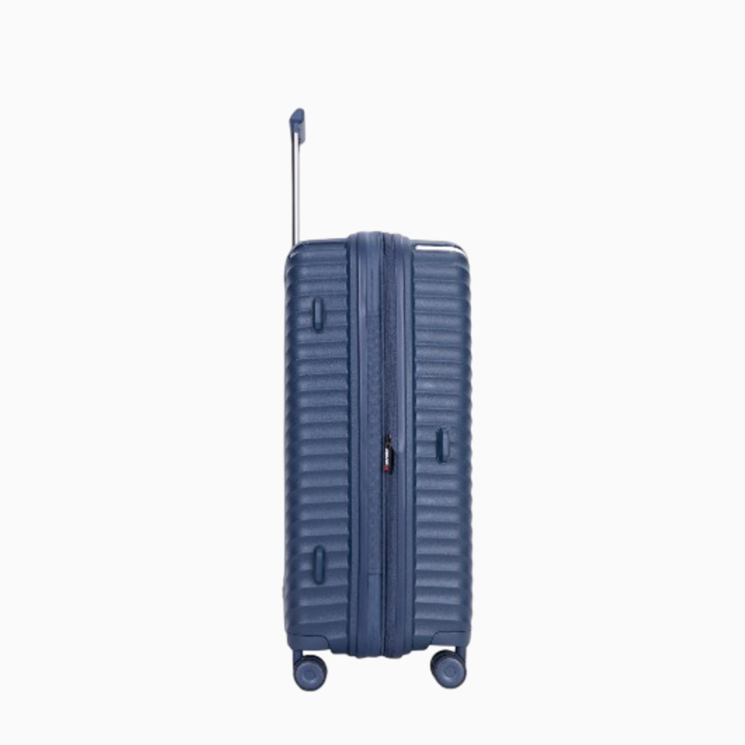 Navy — Mars hard shell suitcase, 78.5cm large, side