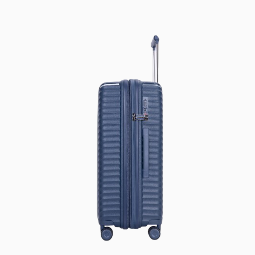 Navy — Mars hard shell suitcase, 78.5cm large, side