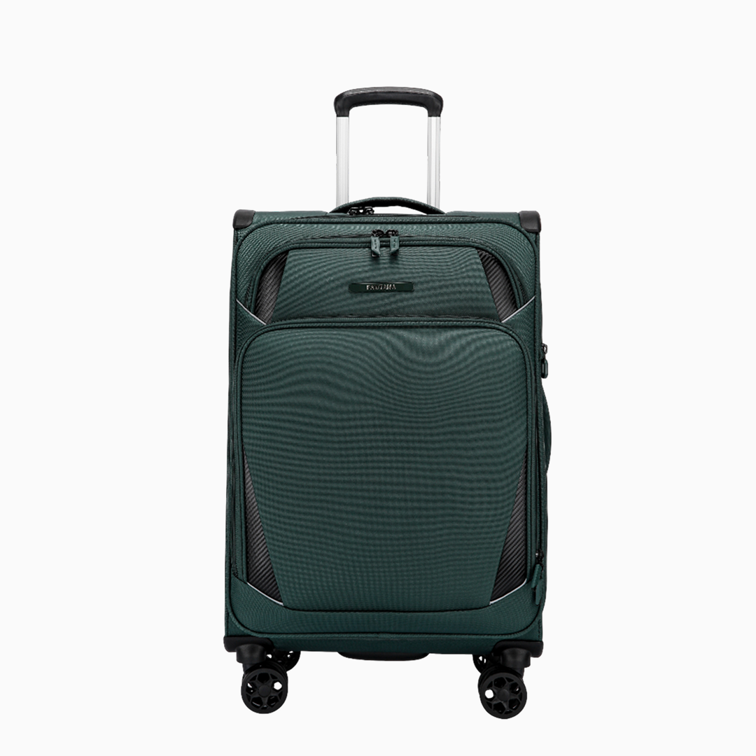 Forest — Starlet soft canvas suitcase, 55cm cabin, front (one of the set of 3)