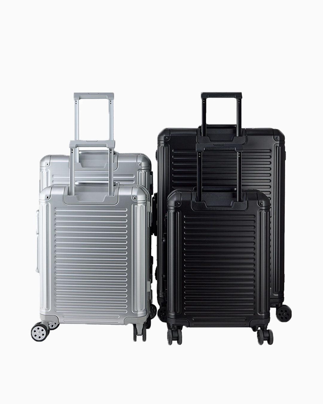 Charcoal — Arizona aluminium suitcase, 55cm cabin