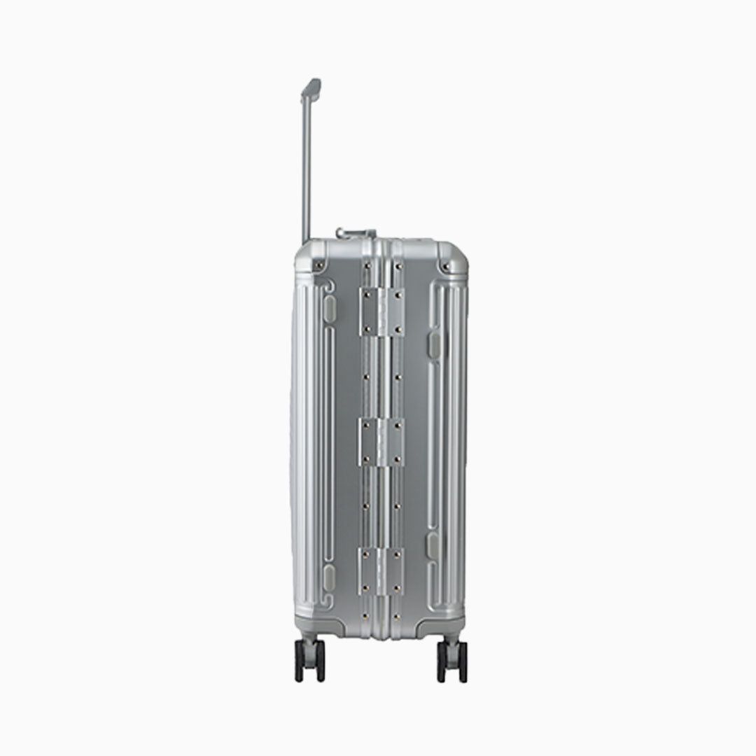 Silver — Arizona aluminium suitcase, 55cm cabin