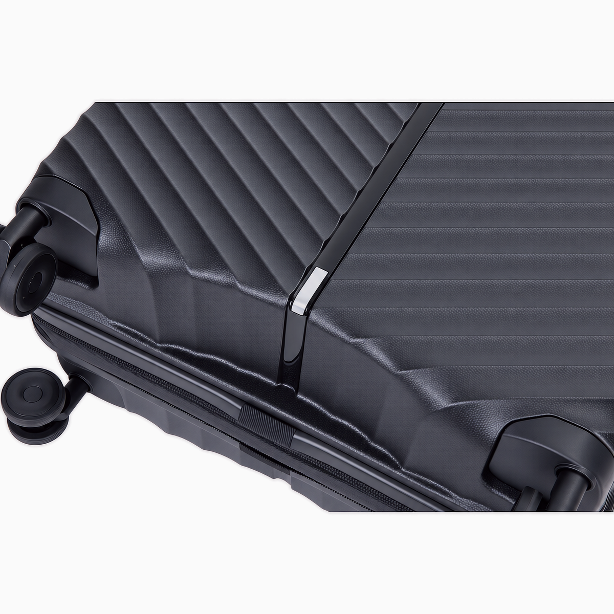 Charcoal — Mars hard shell suitcase, 78.5cm large, shell, close-up