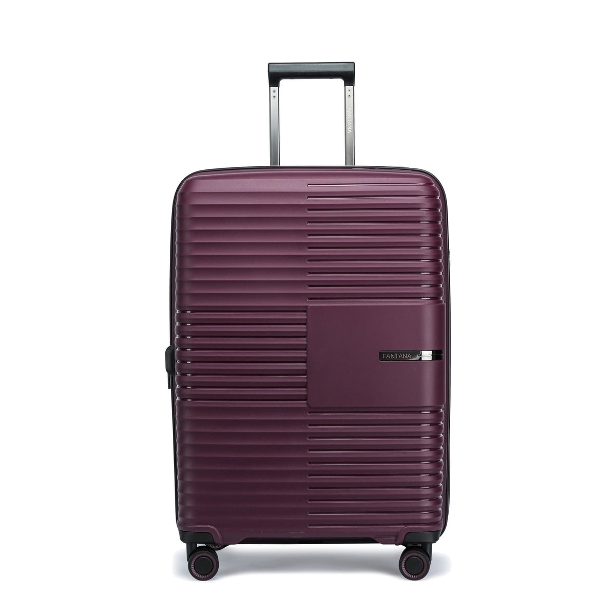 Burgundy — Ridge hard shell suitcase, 75cm large, front