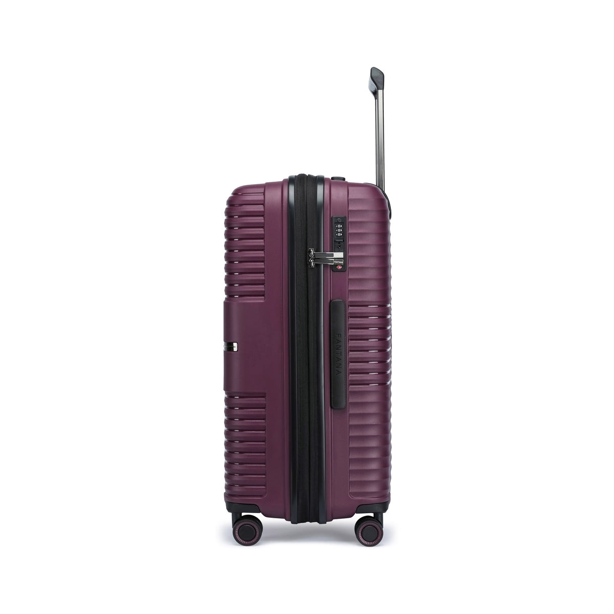 Burgundy — Ridge hard shell suitcase, 75cm large, side