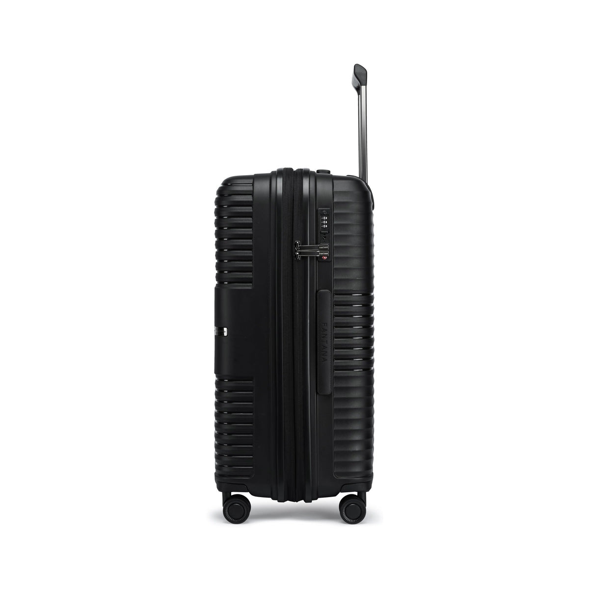 Charcoal — Ridge hard shell suitcase, 55cm cabin, side
