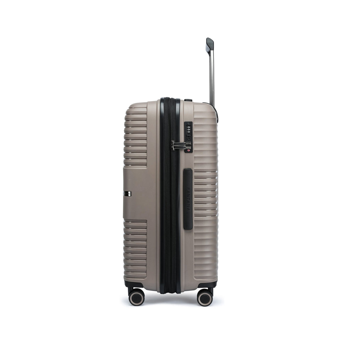 Taupe — Ridge hard shell suitcase, 65cm medium, side