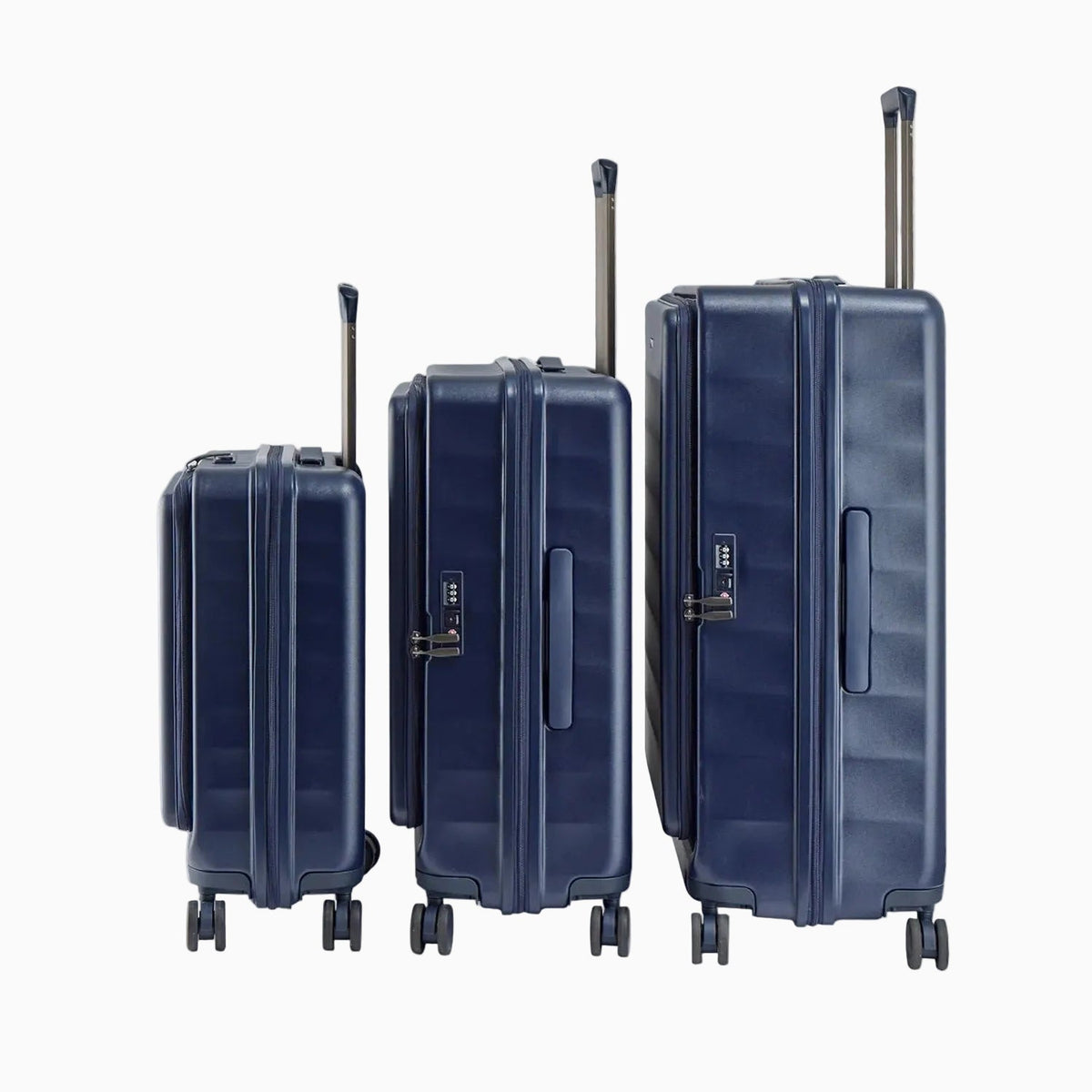 Navy — Phoenix hard shell suitcase, set of 3