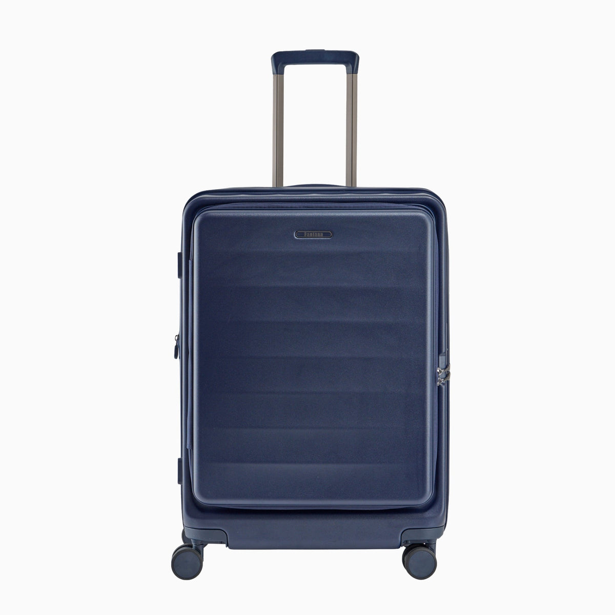 Navy — Phoenix hard shell suitcase, one case from the set of 3, closed, front