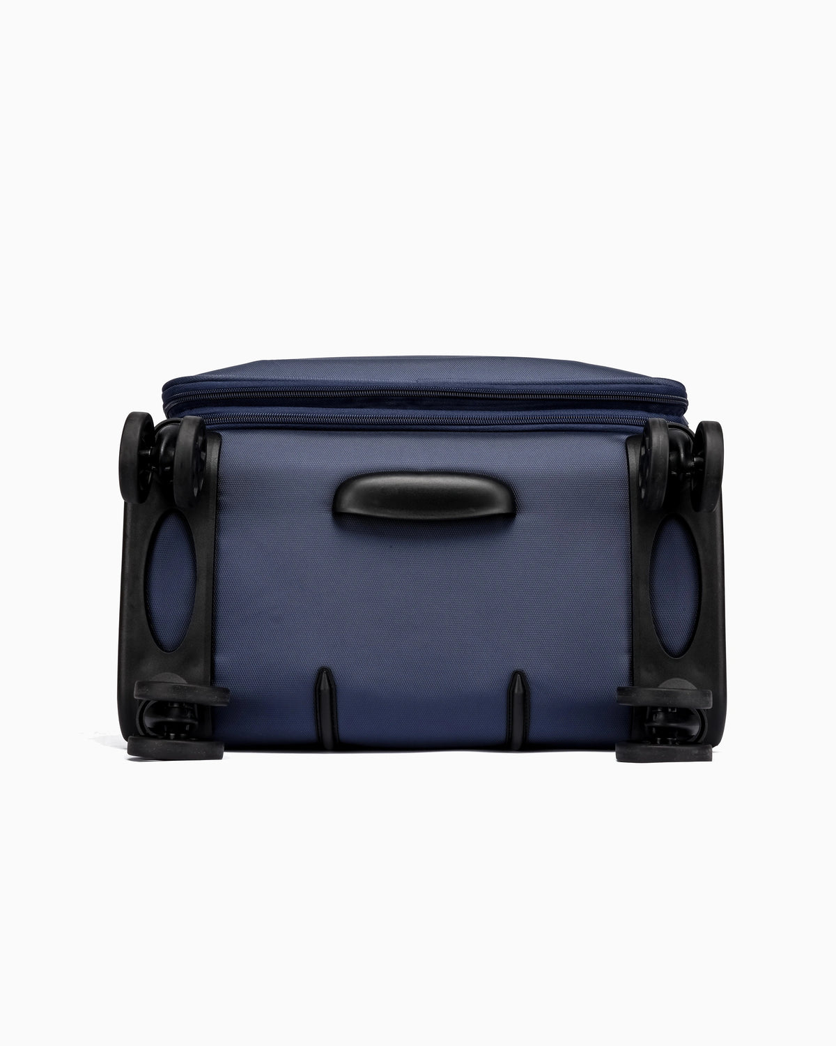 Navy Tartan — Starlet soft canvas suitcase, 61cm medium, open, packed