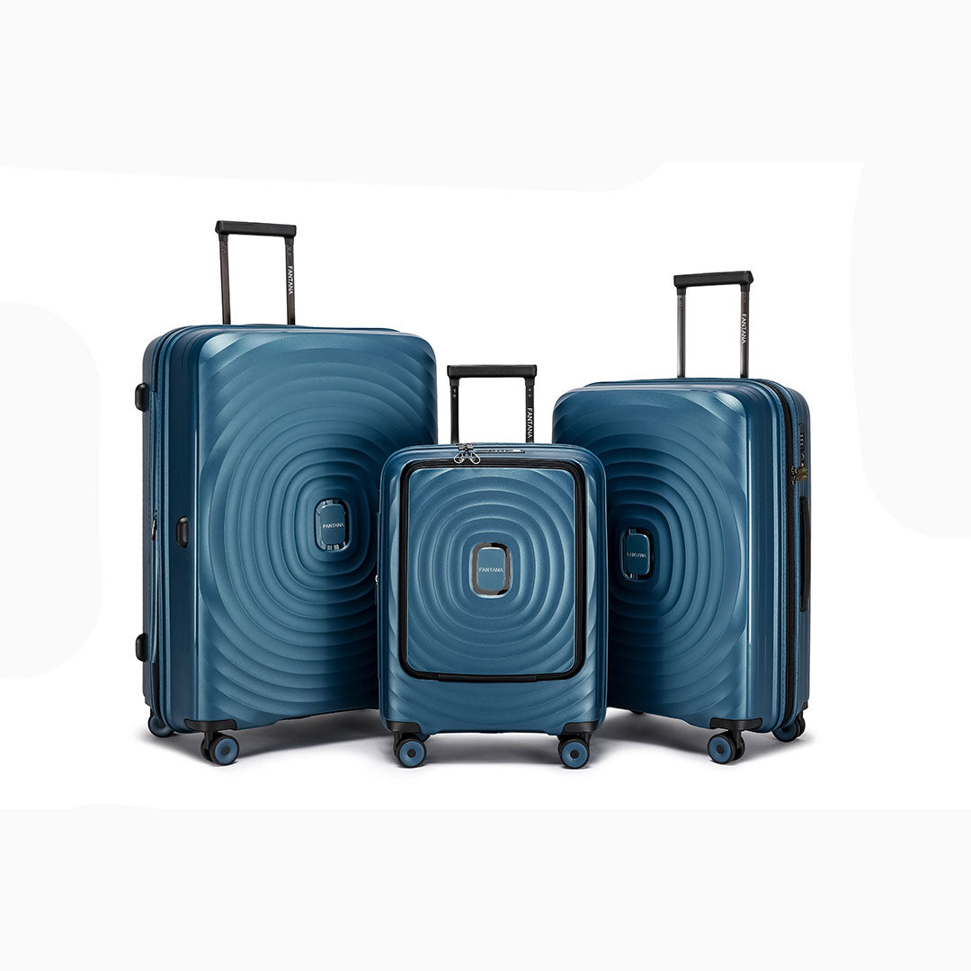 Teal — Iceland II polypropylene suitcase, 55cm cabin