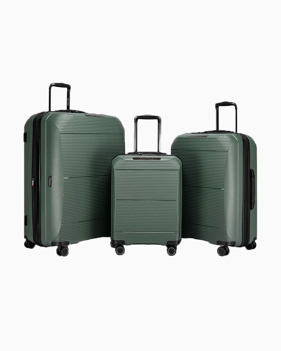 Forest — Dallas hard shell suitcase, 68cm medium, shown as a set of three