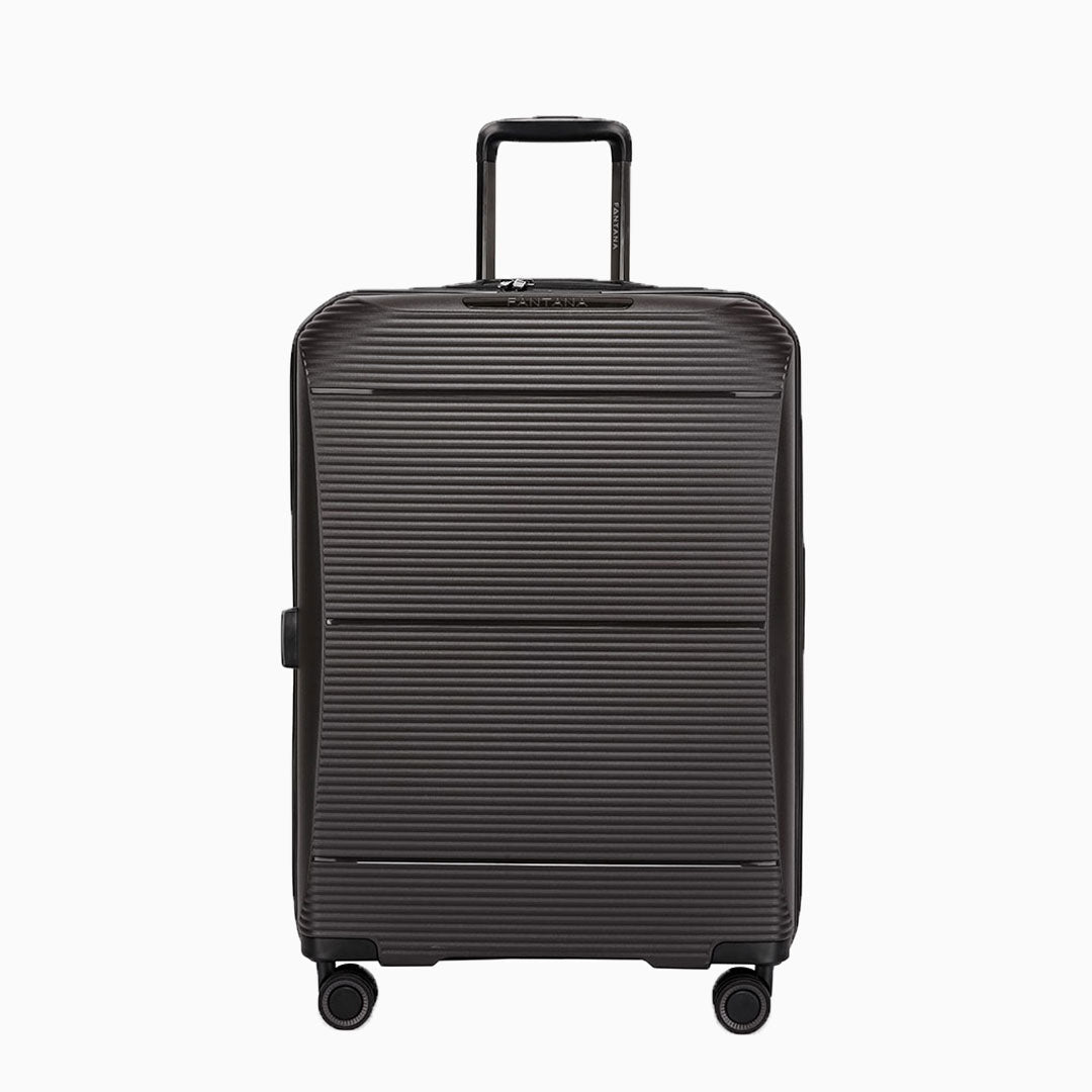 Graphite — Dallas hard shell suitcase, one case from the set of 3, closed, front