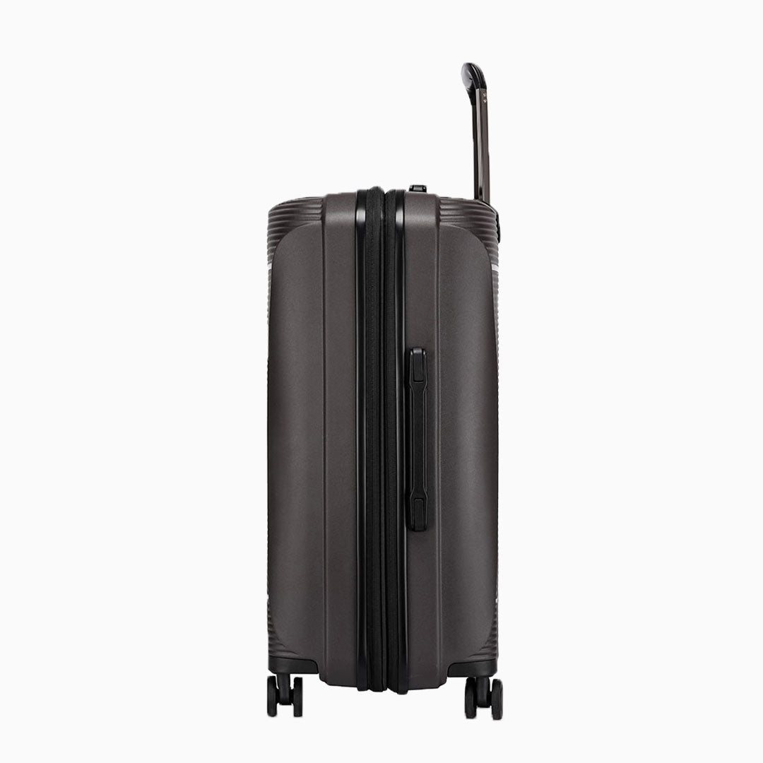 Graphite — Dallas hard shell suitcase, 55.5cm cabin, side
