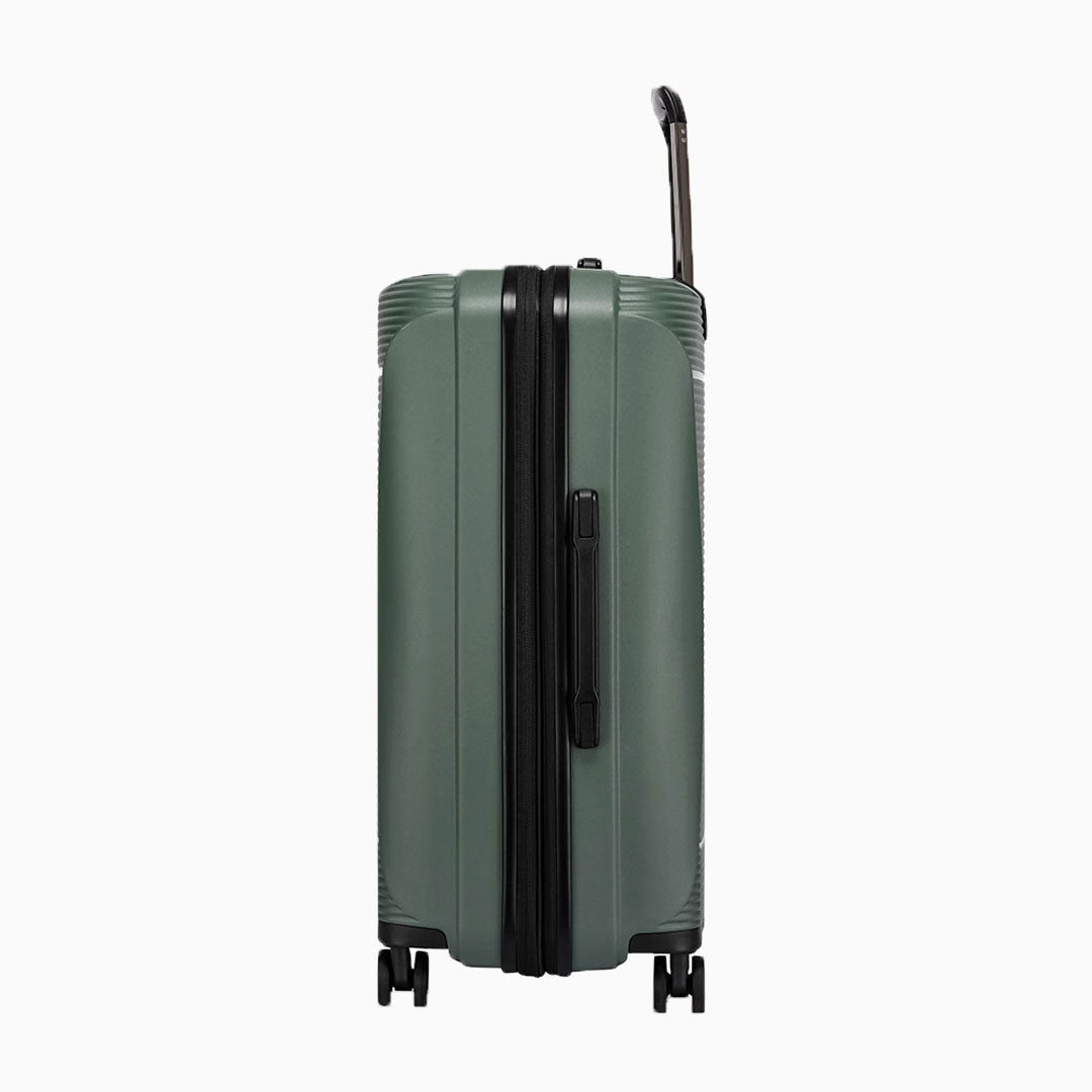 Forest — Dallas hard shell suitcase, 55.5cm cabin, side