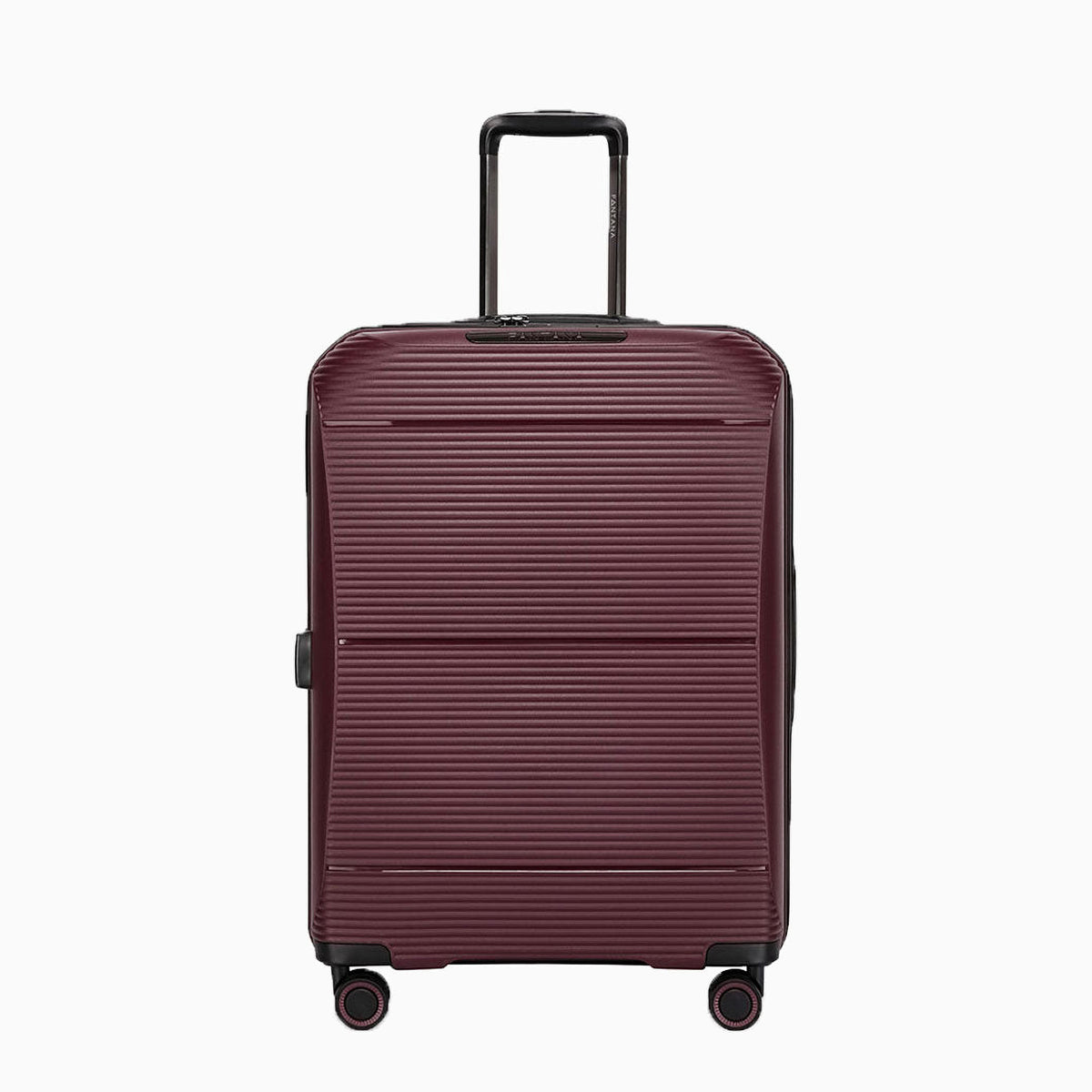 Burgundy — Dallas hard shell suitcase, 68cm medium, front
