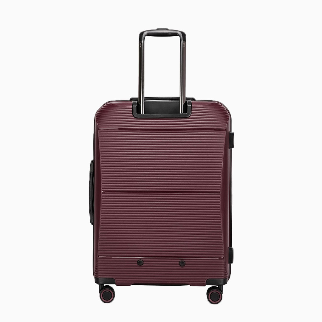 Burgundy — Dallas hard shell suitcase, 55.5cm cabin, front