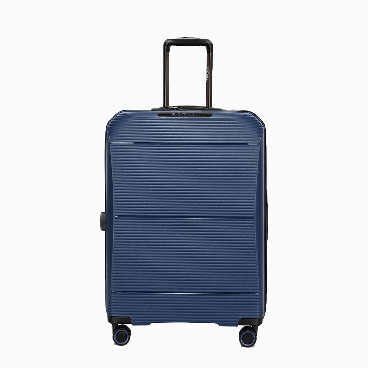 Navy — Dallas hard shell suitcase, 55.5cm cabin, front
