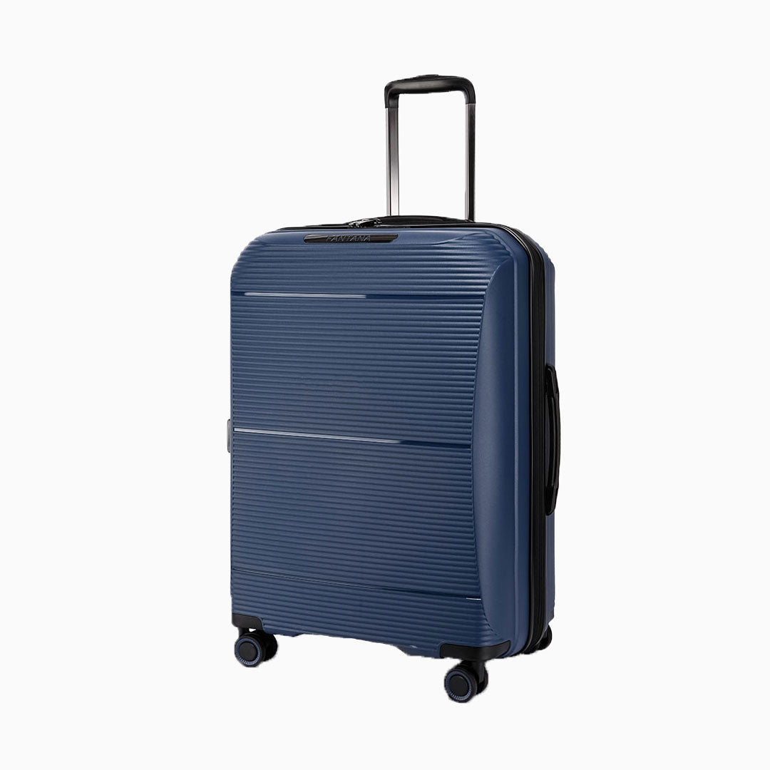 Navy — Dallas hard shell suitcase, 78.5cm large, front