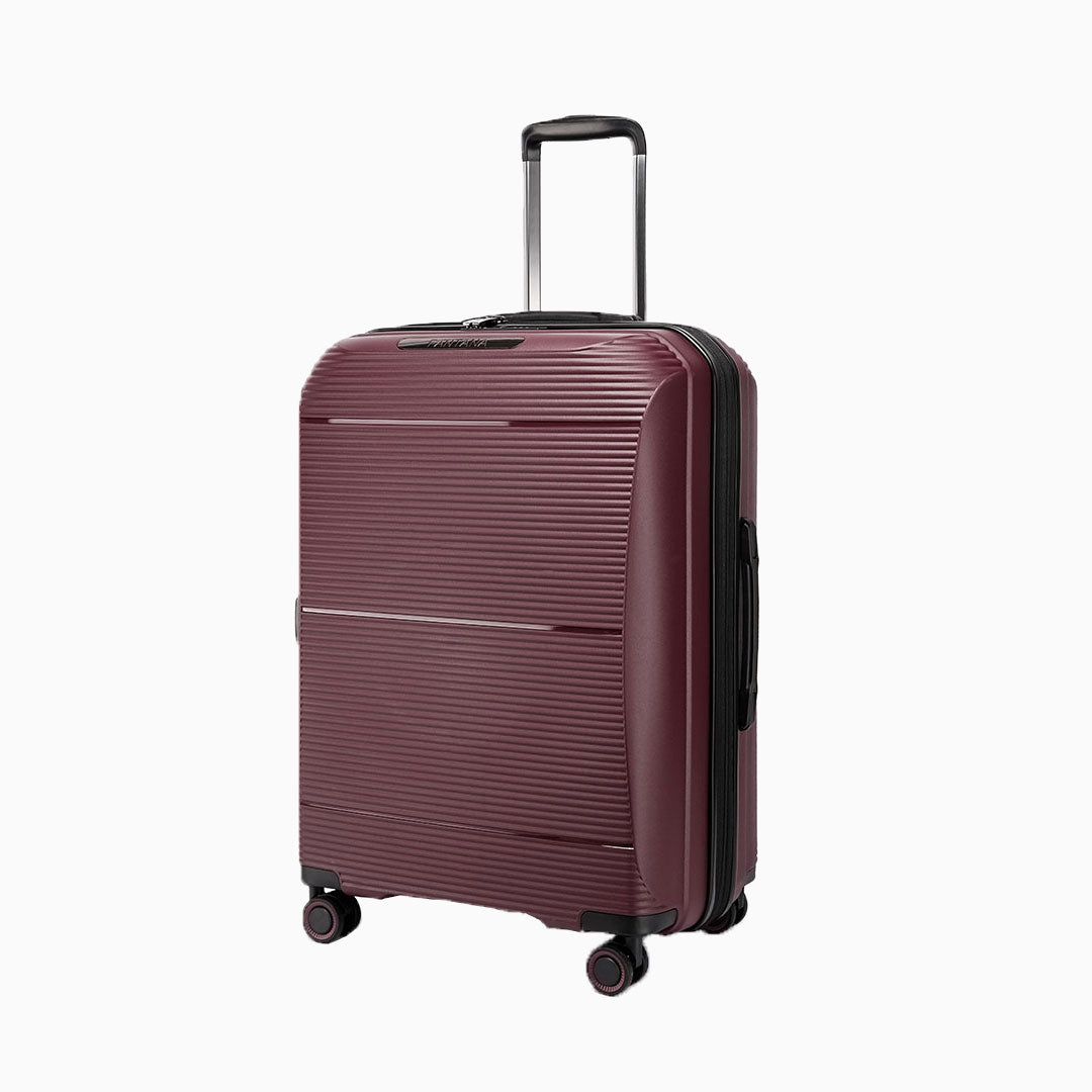 Burgundy — Dallas hard shell suitcase, 55.5cm cabin, front