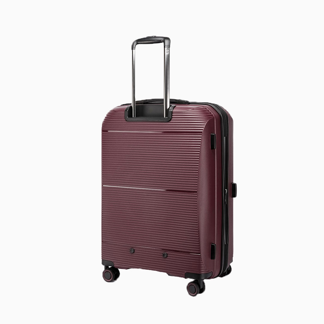Burgundy — Dallas hard shell suitcase, 55.5cm cabin, front