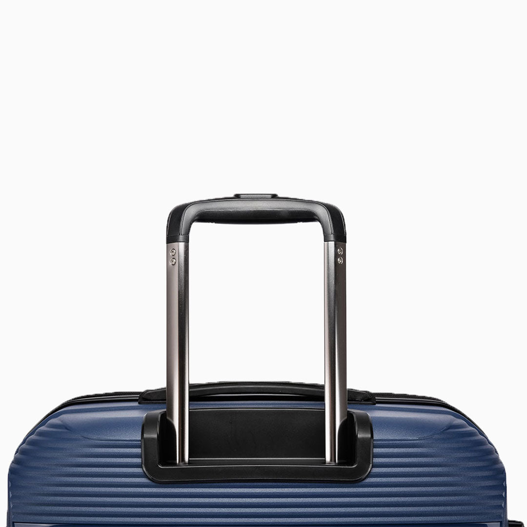 Navy — Dallas hard shell suitcase, 68cm medium, telescopic handle, detail