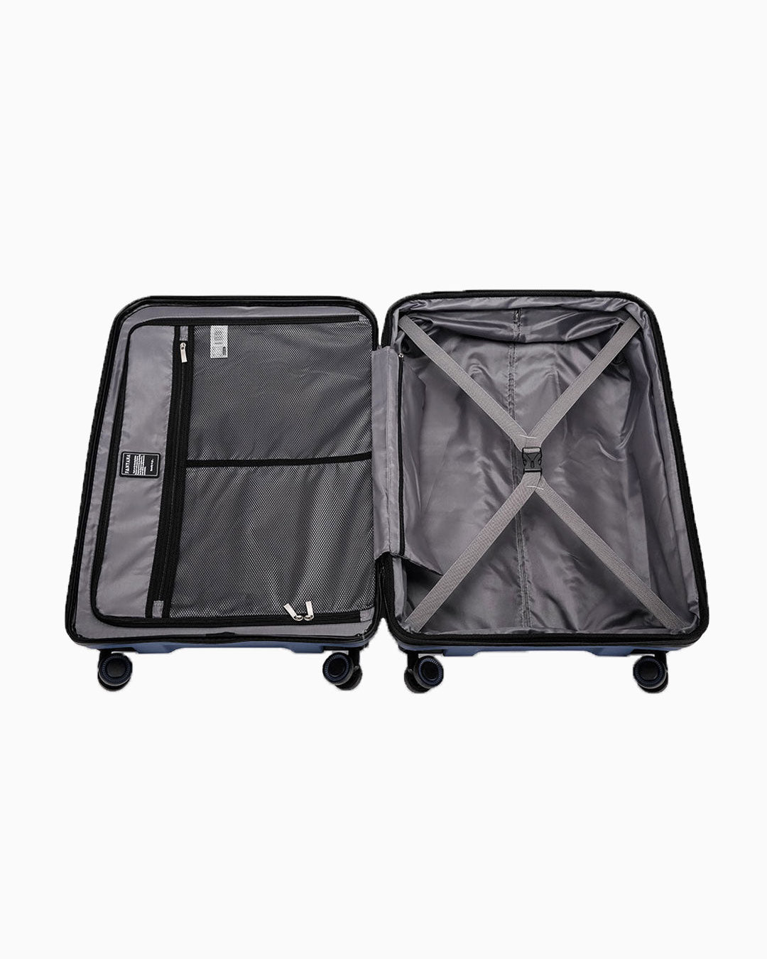 Dallas hard shell suitcase, 55.5cm cabin, open, packed