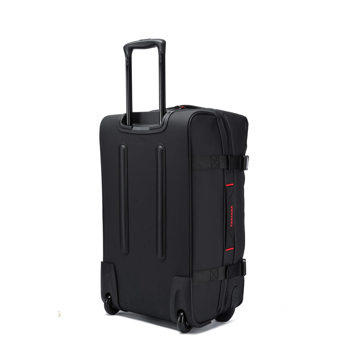 Charcoal — Voyager Rolling Bag, three-quarter view from behind