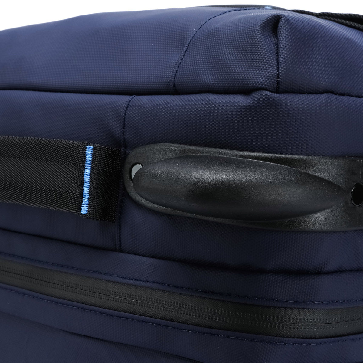 Navy — Voyager Rolling Bag, top handle, detail