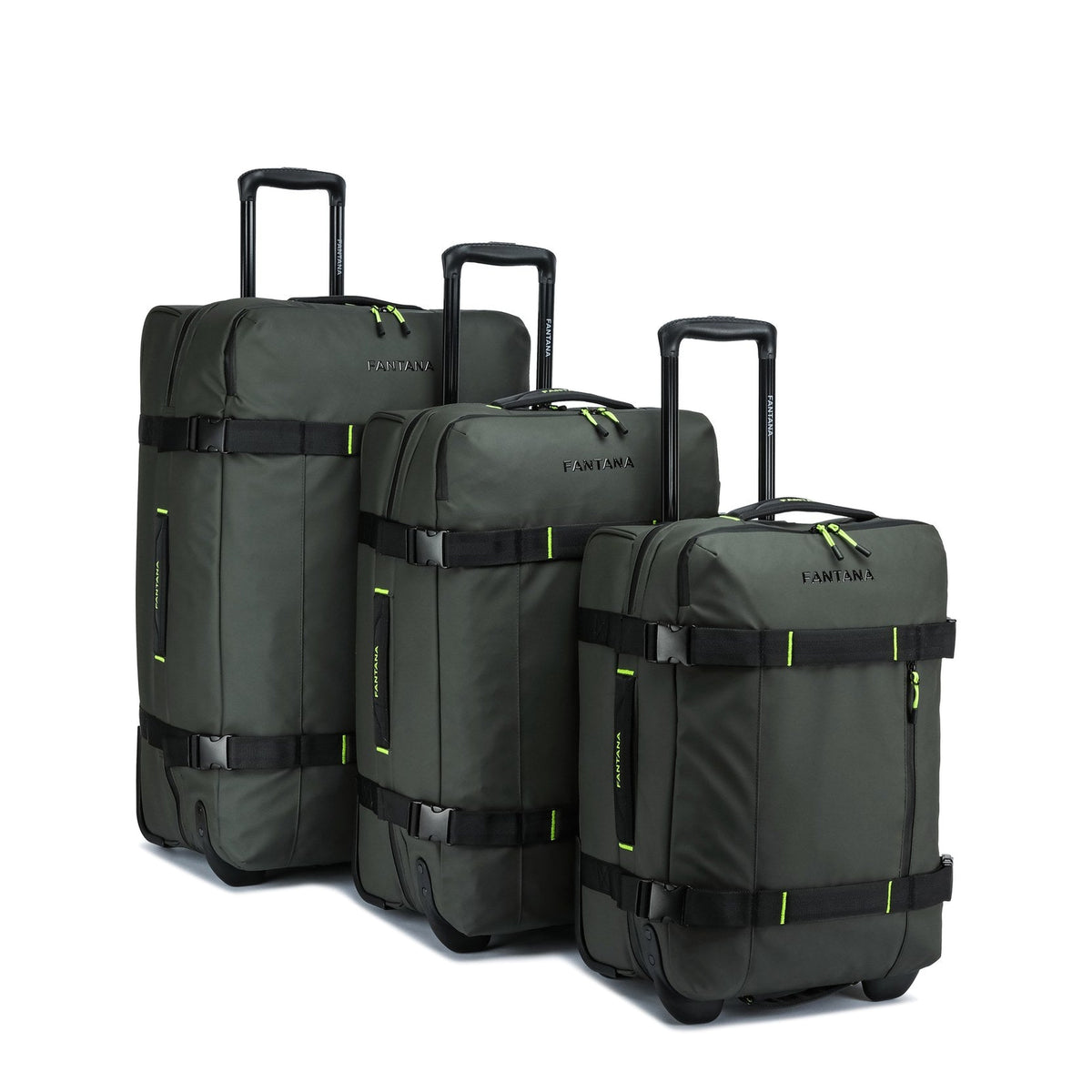 Olive — Voyager Rolling Bag, Set of 3