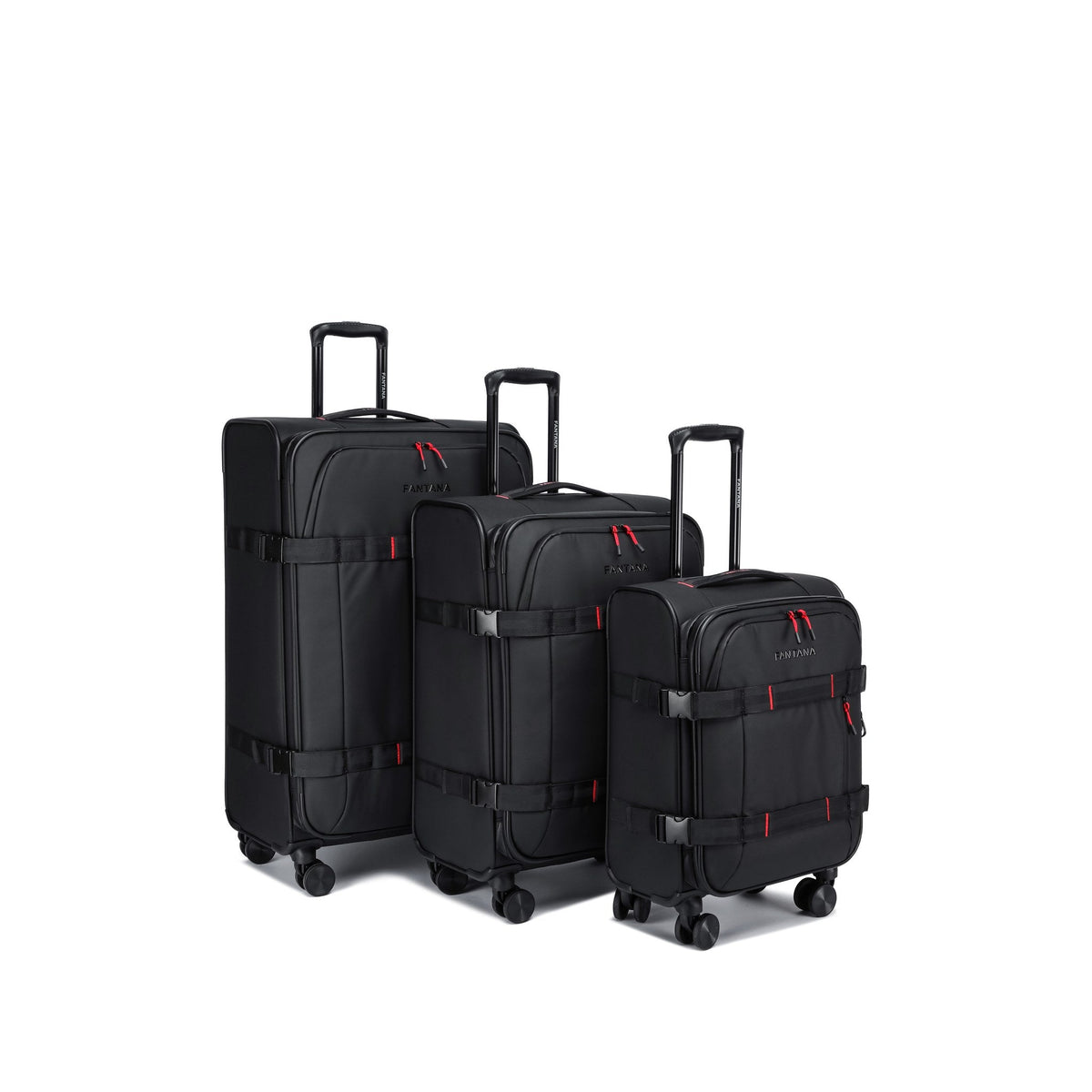 Charcoal — Voyager Spinner Trolley Case, all three sizes together