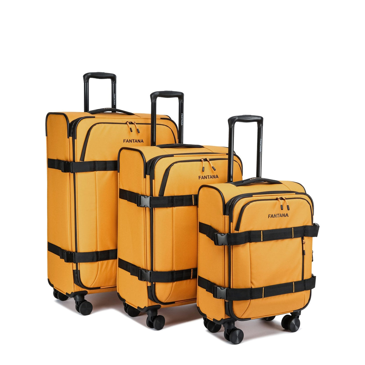 Mustard — Voyager Spinner Trolley Case, Set of 3