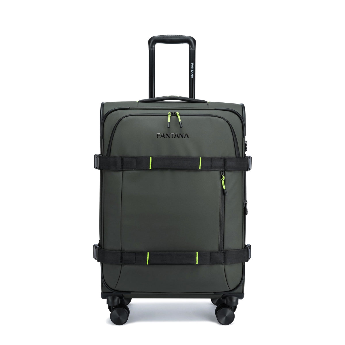 Olive — Voyager Spinner Trolley Case, front