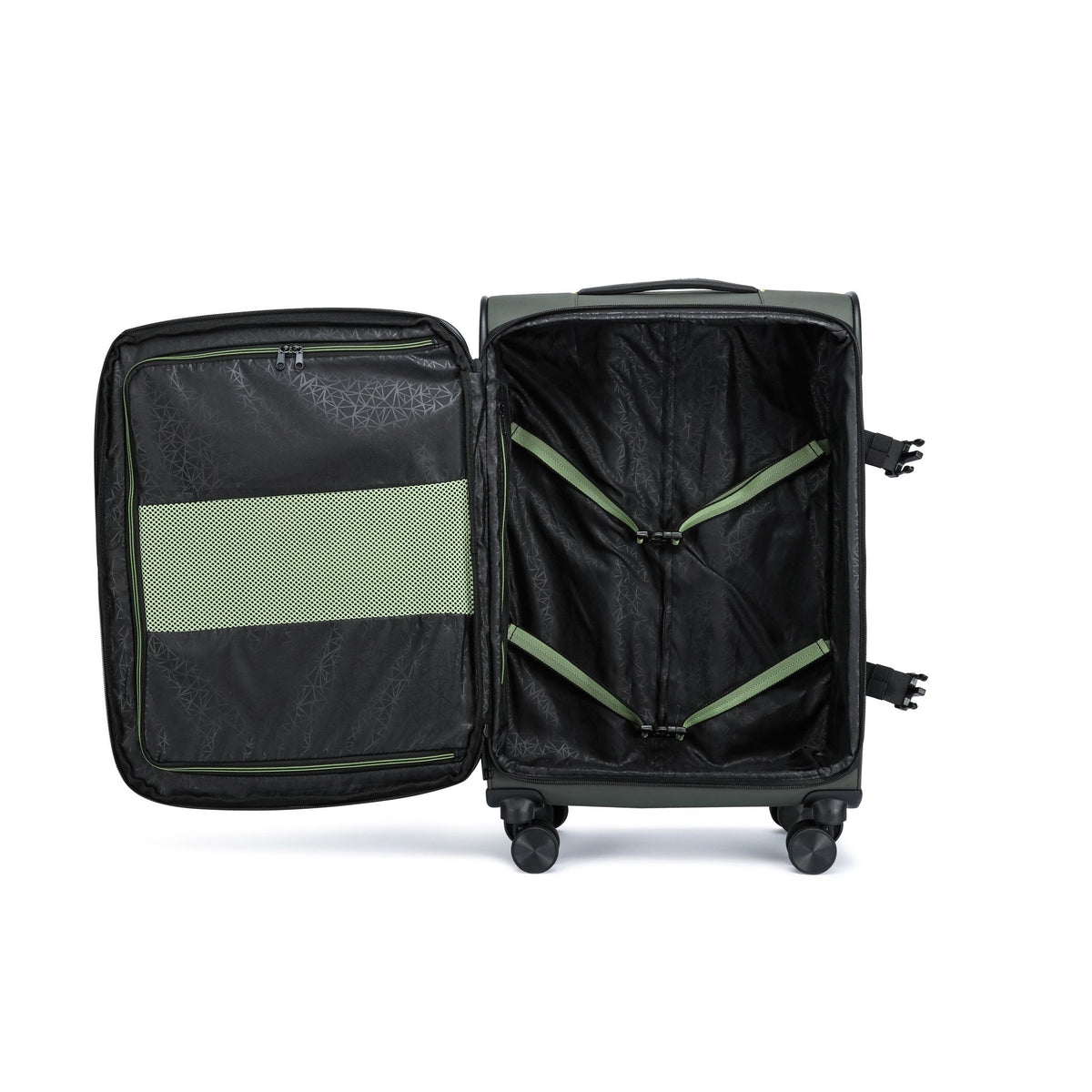 Olive — Voyager Spinner Trolley Case, interior