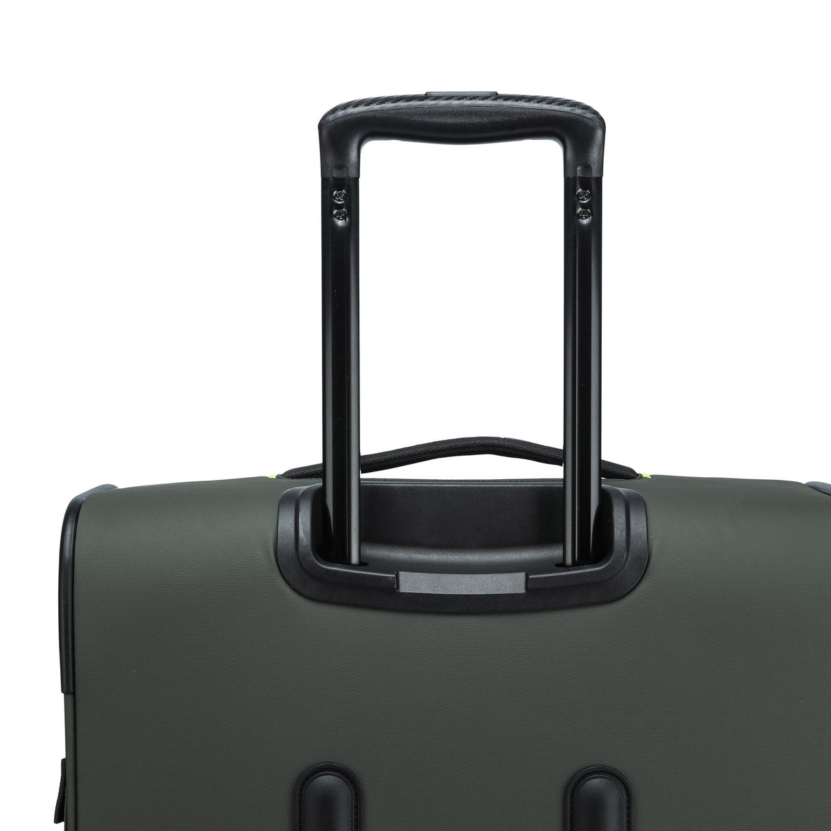 Olive — Voyager Spinner Trolley Case, handle retracted