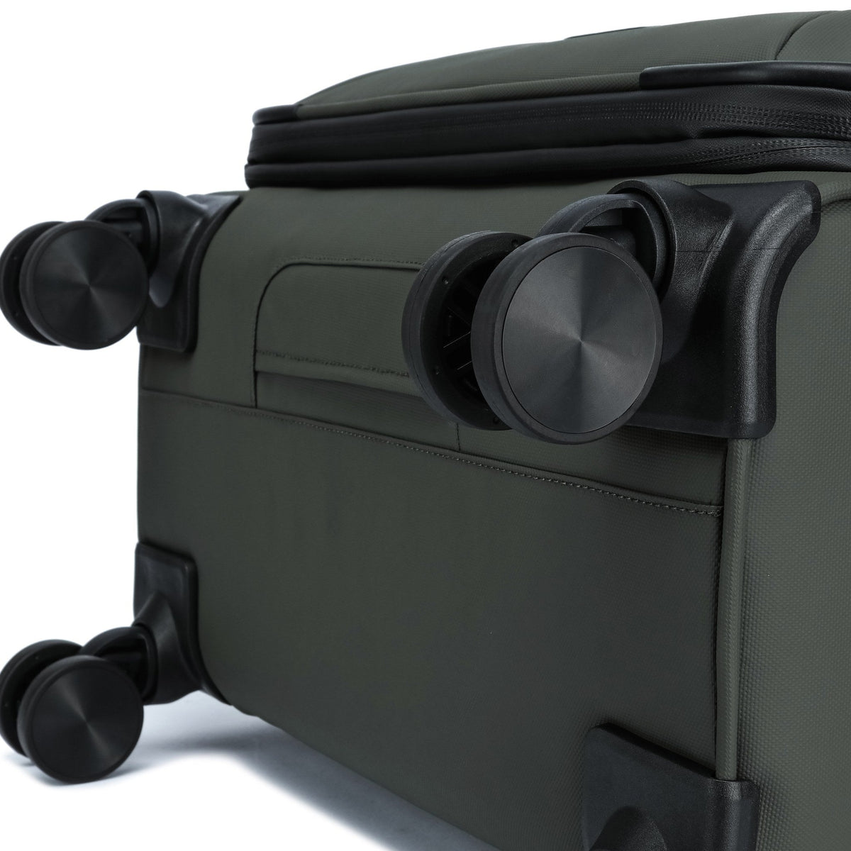 Olive — Voyager Spinner Trolley Case, spinner wheels, detail
