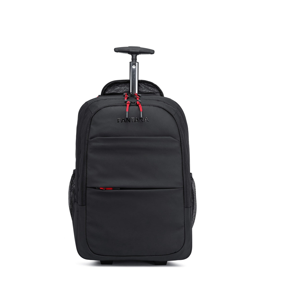 Charcoal — Voyager Backpack Trolley, front, handle extended