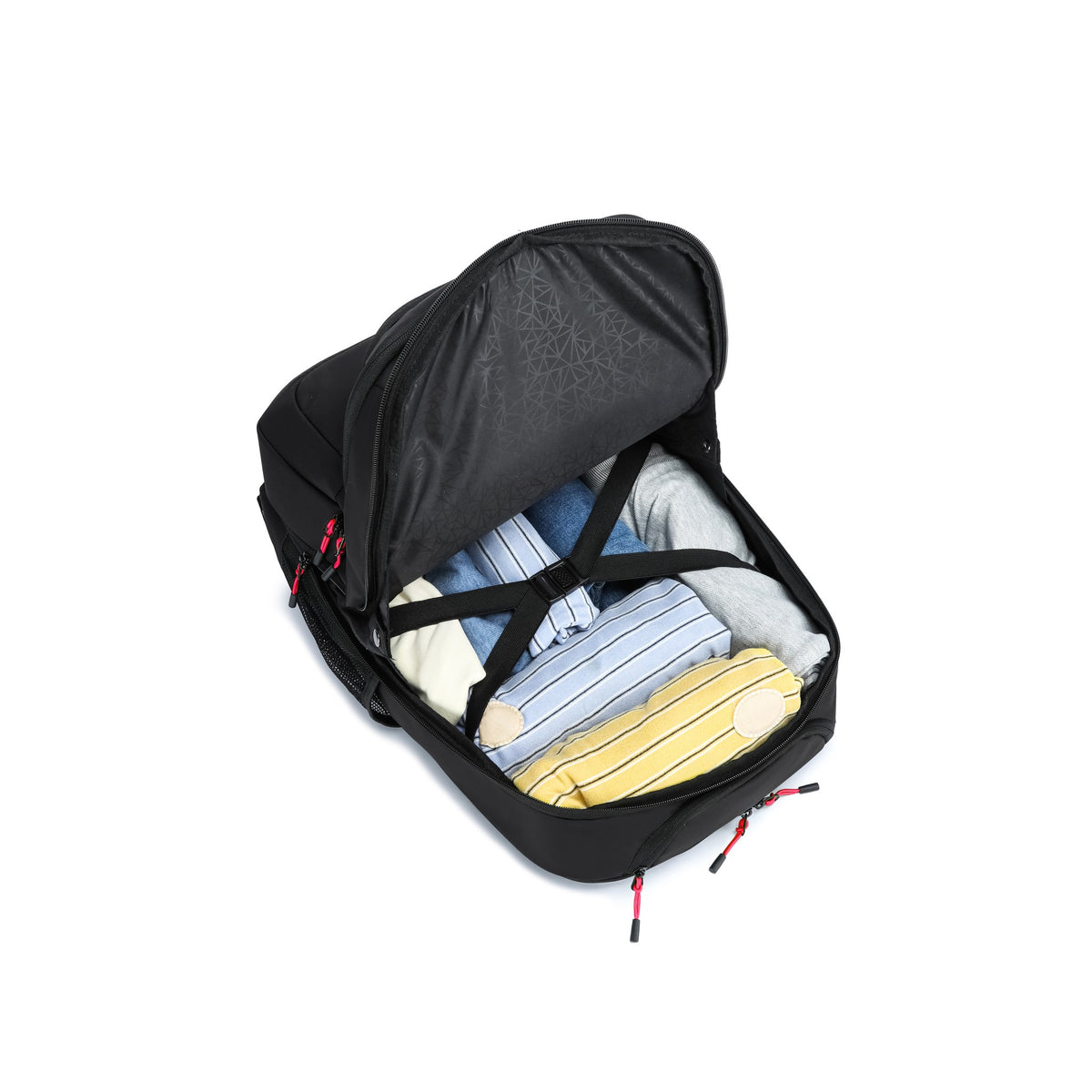 Charcoal — Voyager Backpack Trolley, packed