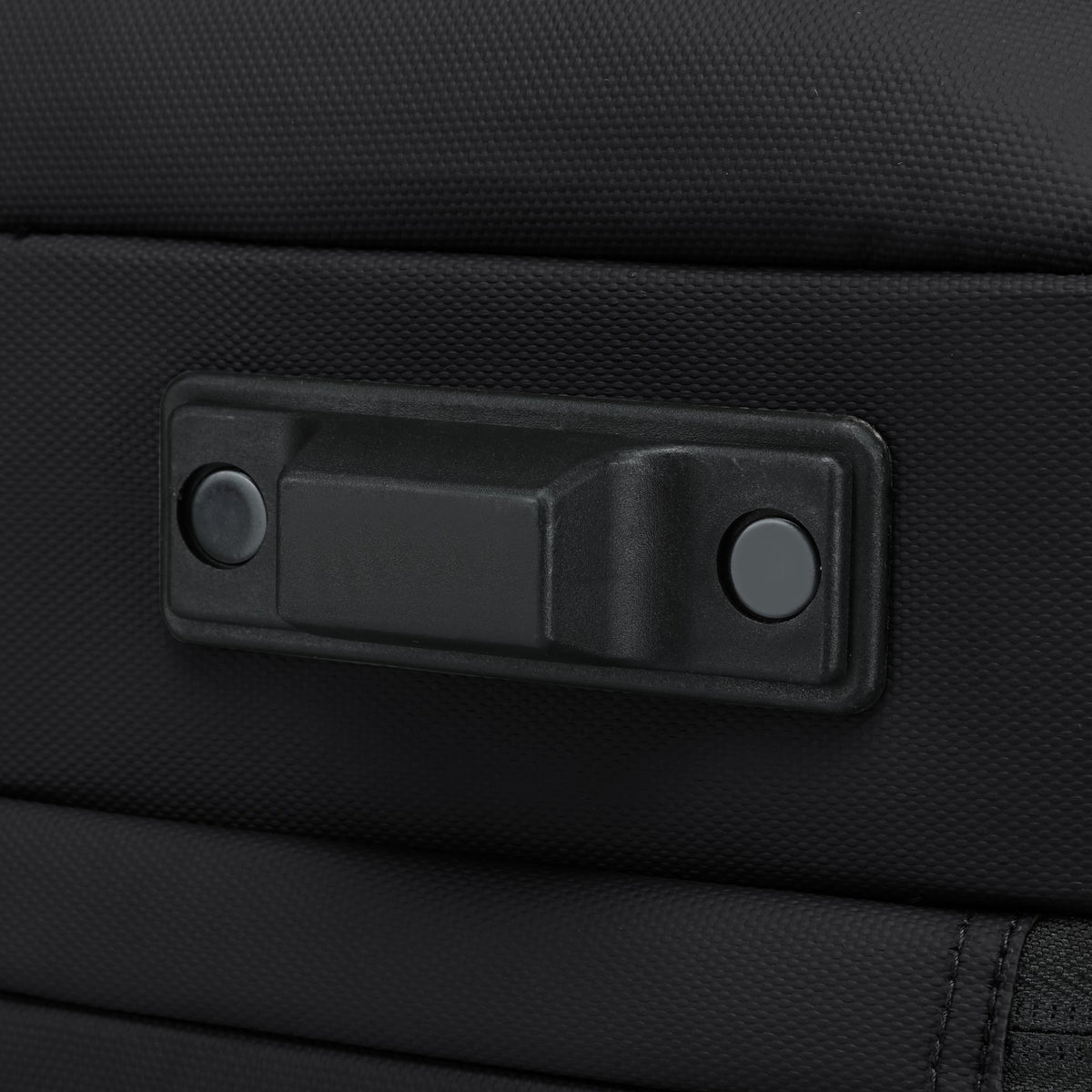 Charcoal — Voyager Backpack Trolley, telescopic handle release, detail