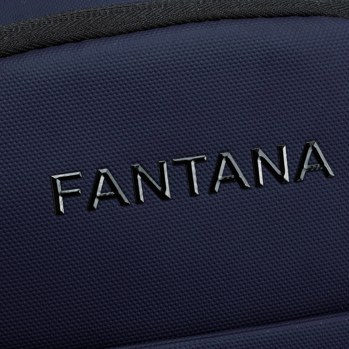 Navy — Voyager Backpack Trolley, embossed logo, detail