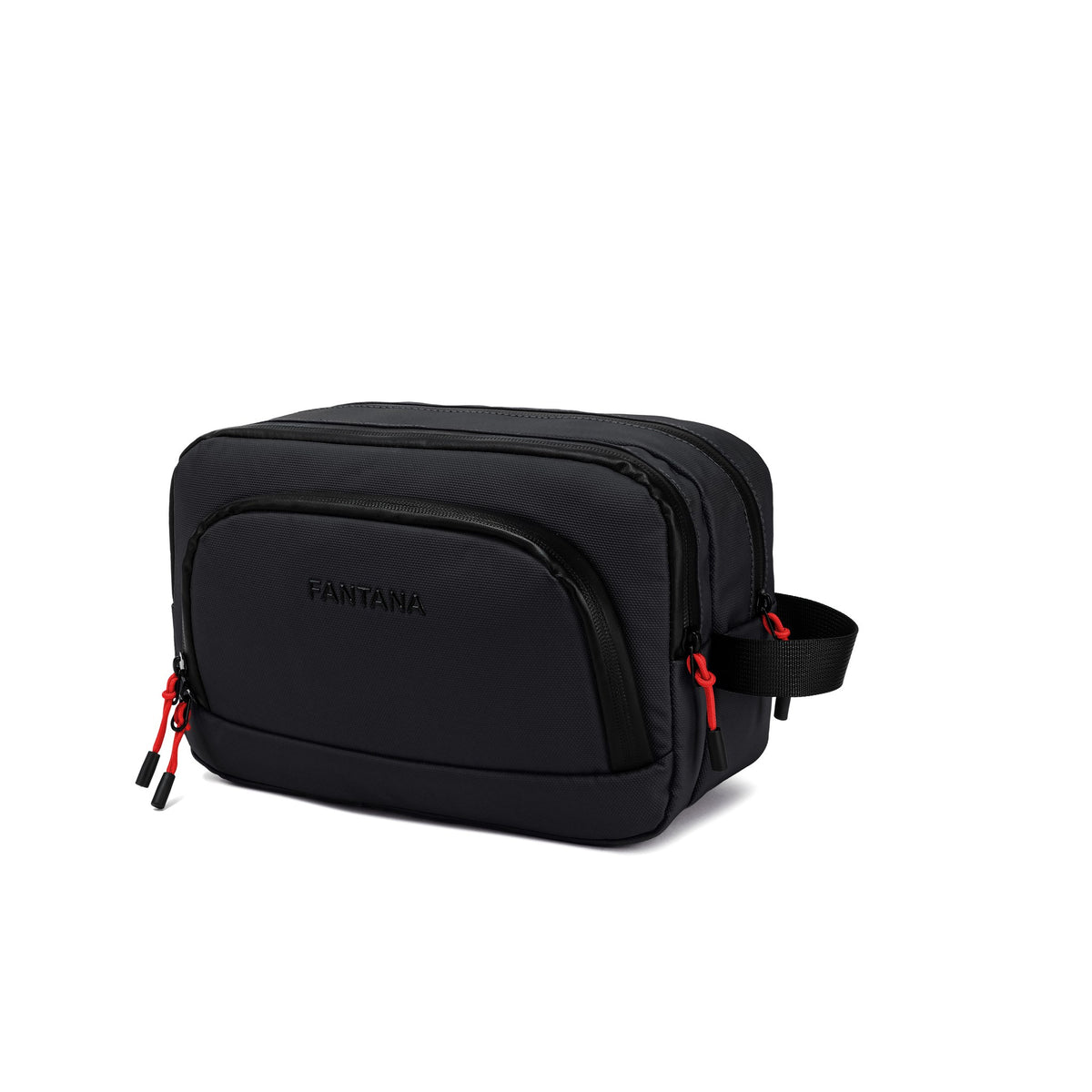 Charcoal — Voyager Washbag, three-quarter view